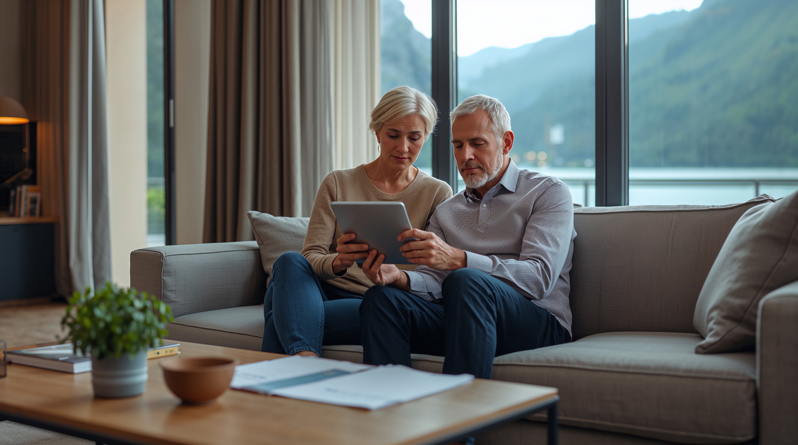 Couple suisse préparant sa retraite — 1er pilier AVS et AI